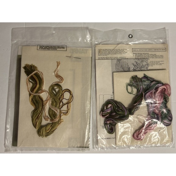 Bernat Counted Crosstitch Kit LILACS & PEARS 14 Mesh Helen Burgess Lot 2 - Picture 4 of 4